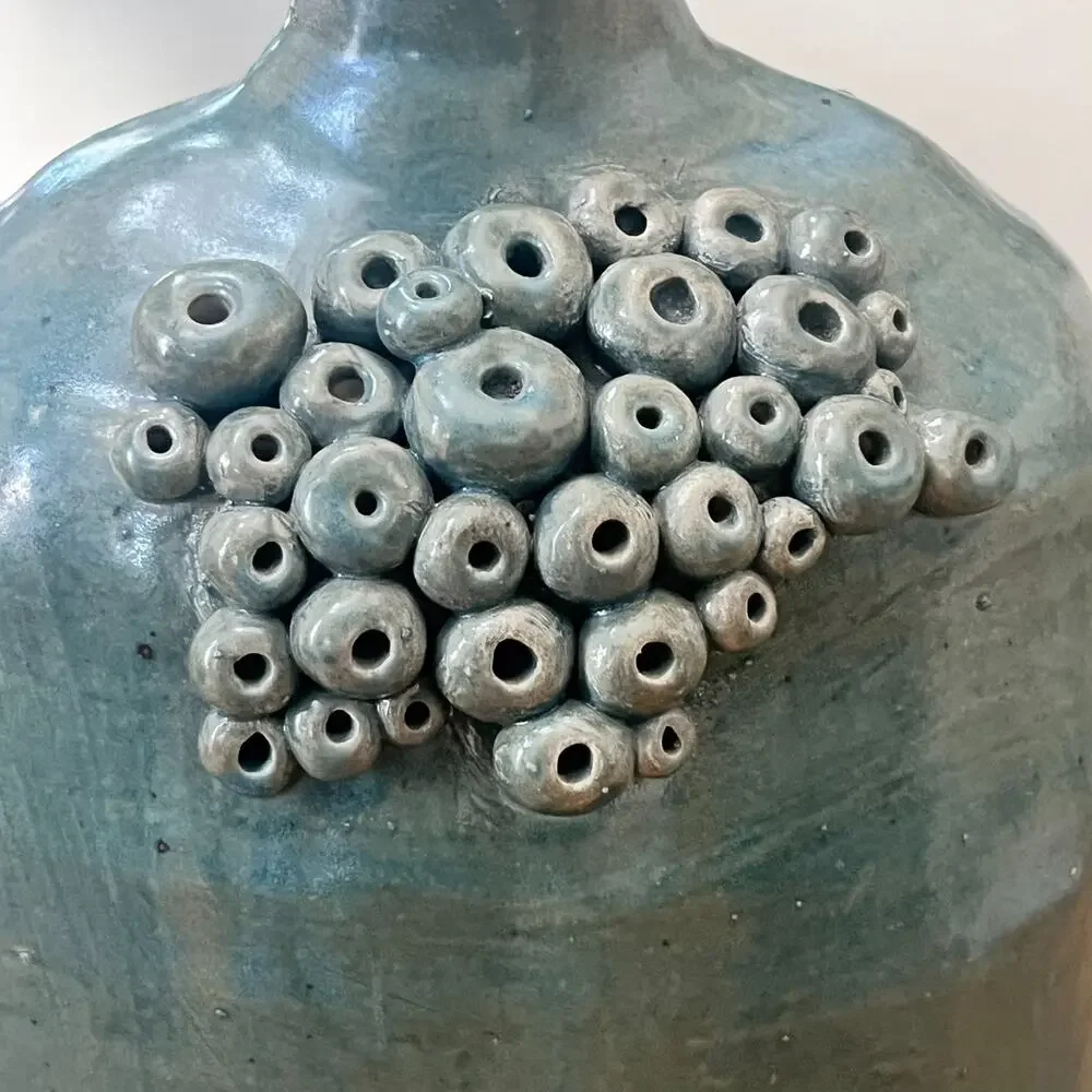 Studio Art Pottery Ceramic Vase 10.5